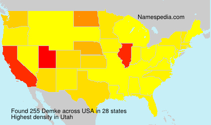 Surname Demke in USA Surname Demke in USA