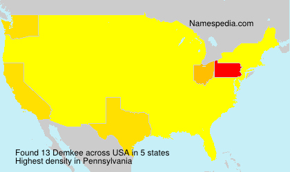 Surname Demkee in USA Surname Demkee in USA