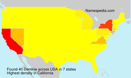 Surname Demkiw in USA Surname Demkiw in USA