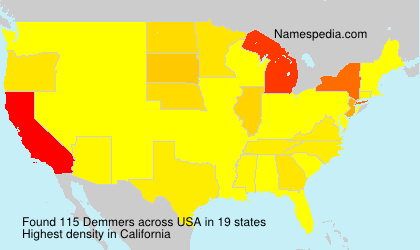Surname Demmers in USA Surname Demmers in USA