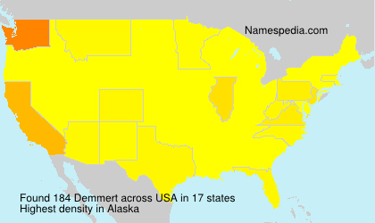 Surname Demmert in USA Surname Demmert in USA