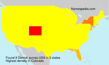 Surname Demok in USA Surname Demok in USA