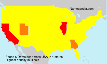 Surname Demolder in USA Surname Demolder in USA
