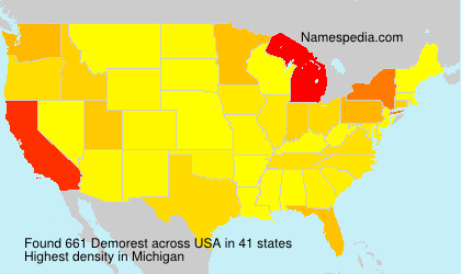 Surname Demorest in USA Surname Demorest in USA