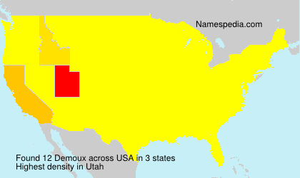 Surname Demoux in USA Surname Demoux in USA