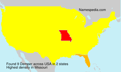 Surname Demper in USA Surname Demper in USA