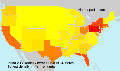 Surname Demsey in USA Surname Demsey in USA