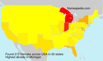 Surname Demske in USA