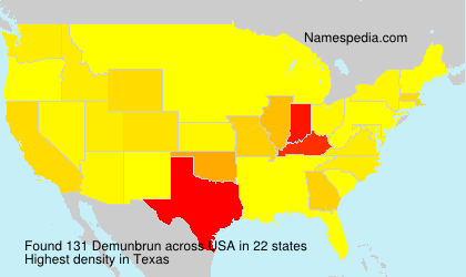 Surname Demunbrun in USA Surname Demunbrun in USA