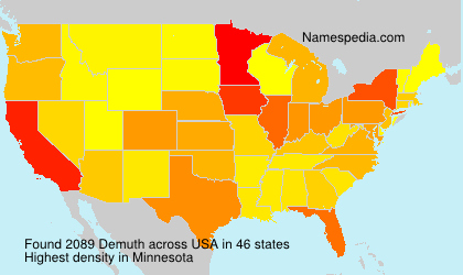 Surname Demuth in USA Surname Demuth in USA