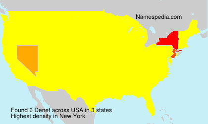 Surname Denef in USA Surname Denef in USA