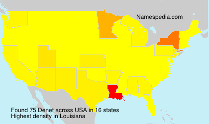 Surname Denet in USA Surname Denet in USA
