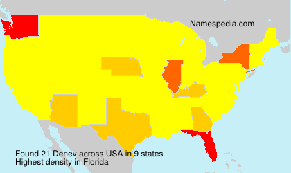 Surname Denev in USA Surname Denev in USA