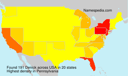 Surname Denick in USA Surname Denick in USA