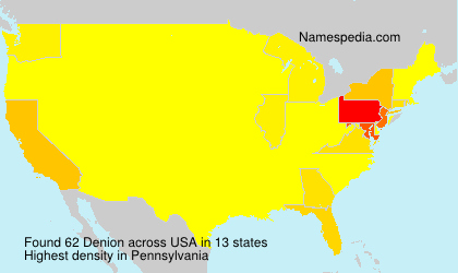 Surname Denion in USA Surname Denion in USA