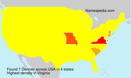 Surname Dennier in USA Surname Dennier in USA