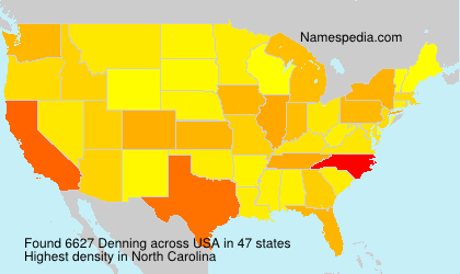 Surname Denning in USA Surname Denning in USA