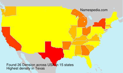 Surname Dension in USA Surname Dension in USA