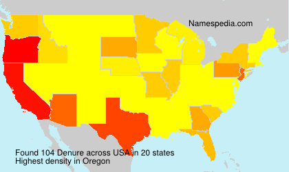 Surname Denure in USA Surname Denure in USA