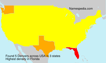 Surname Denvers in USA Surname Denvers in USA