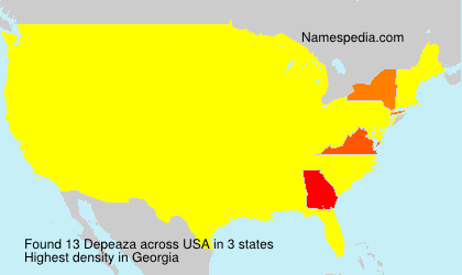 Surname Depeaza in USA Surname Depeaza in USA