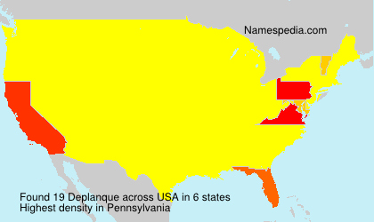 Surname Deplanque in USA Surname Deplanque in USA