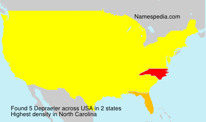 Surname Depraeter in USA Surname Depraeter in USA