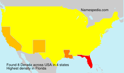 Surname Derada in USA Surname Derada in USA