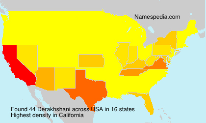Surname Derakhshani in USA Surname Derakhshani in USA
