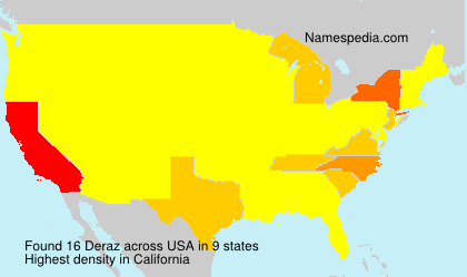 Surname Deraz in USA Surname Deraz in USA