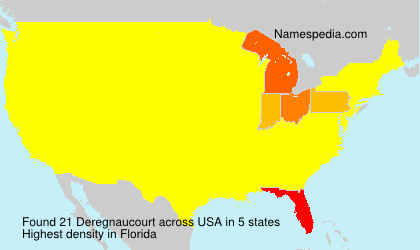 Surname Deregnaucourt in USA Surname Deregnaucourt in USA