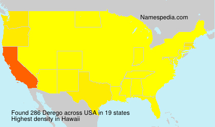 Surname Derego in USA Surname Derego in USA