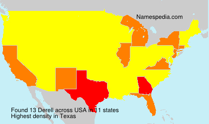 Surname Derell in USA Surname Derell in USA