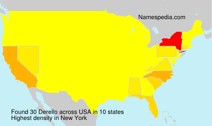 Surname Derello in USA Surname Derello in USA