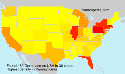 Surname Deren in USA Surname Deren in USA