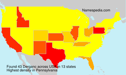 Surname Derganc in USA Surname Derganc in USA