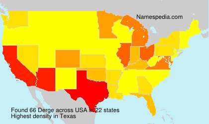 Surname Derge in USA Surname Derge in USA