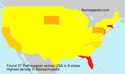 Surname Derhagopian in USA Surname Derhagopian in USA