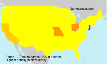 Surname Derikito in USA