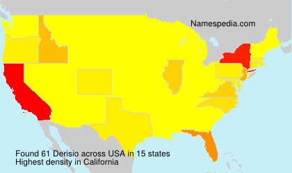 Surname Derisio in USA Surname Derisio in USA
