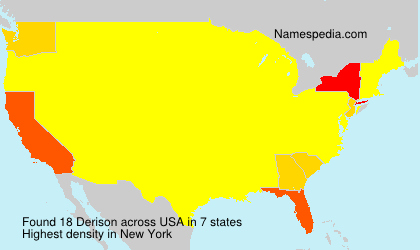 Surname Derison in USA Surname Derison in USA