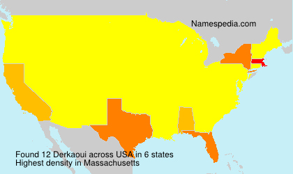 Surname Derkaoui in USA Surname Derkaoui in USA