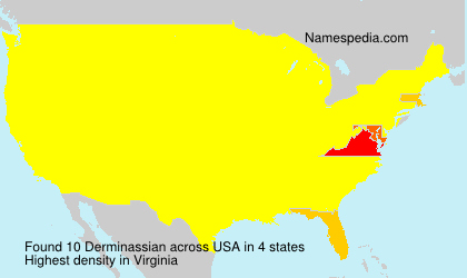 Surname Derminassian in USA