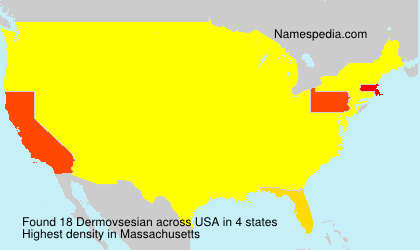 Surname Dermovsesian in USA Surname Dermovsesian in USA