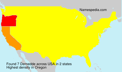 Surname Dernedde in USA Surname Dernedde in USA