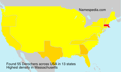 Surname Derochers in USA Surname Derochers in USA
