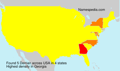 Surname Derrian in USA Surname Derrian in USA