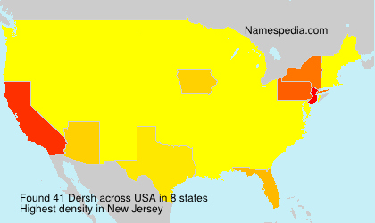 Surname Dersh in USA Surname Dersh in USA