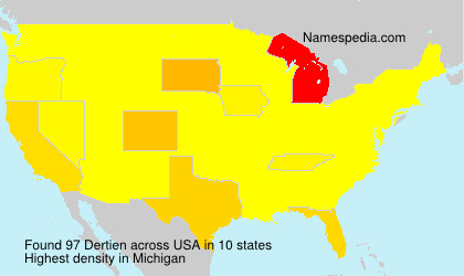 Surname Dertien in USA