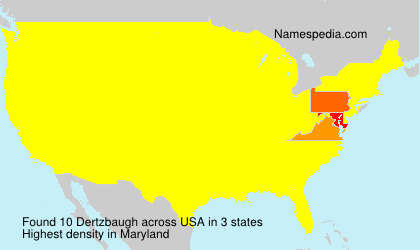 Surname Dertzbaugh in USA Surname Dertzbaugh in USA